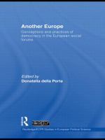 Another Europe : conceptions and practices of democracy in the European social forums /