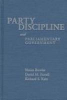 Party discipline and parliamentary government /