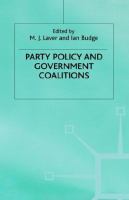 Party policy and government coalitions /