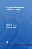 Regionalist parties in Western Europe /