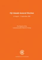 Fiji Islands general election : 25 August-5 September 2001 /