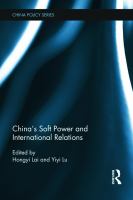 China's soft power and international relations /