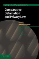 Comparative defamation and privacy law /