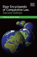 Elgar encyclopedia of comparative law /