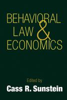 Behavioral law and economics /