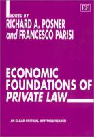 Economic foundations of private law /