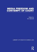 Media freedom and contempt of court /