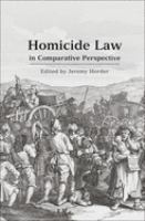 Homicide law in comparative perspective /