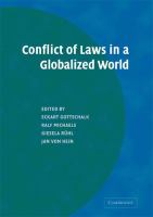 Conflict of laws in a globalized world /