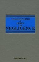 Charlesworth & Percy on negligence /