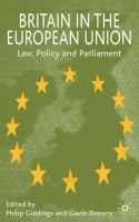 Britain in the European Union : law, policy, and Parliament /