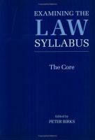 Examining the law syllabus : the core /