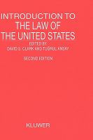 Introduction to the law of the United States /