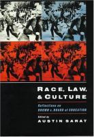 Race, law, and culture : reflections on Brown v. Board of Education /