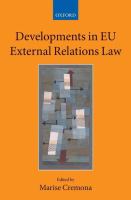 Developments in EU external relations law /