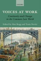 Voices at work : continuity and change in the common law world /
