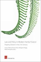 Law and policy in modern family finance : property division in the 21st century /