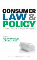 Consumer law & policy in Australia & New Zealand /