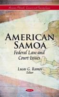 American Samoa : federal law and court issues /
