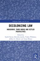 Decolonizing law : Indigenous, third world and settler perspectives /