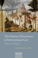 The human dimension of international law : selected papers /