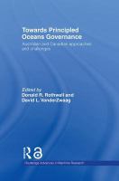 Towards principled oceans governance : Australian and Canadian approaches and challenges /