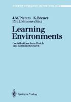 Learning environments : contributions from Dutch and German research /