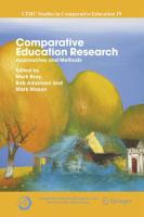 Comparative education research approaches and methods /