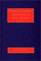 Ethnographic methods in education /