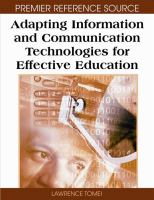 Adapting information and communication technologies for effective education /