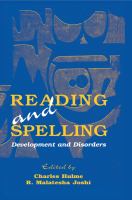 Reading and spelling : development and disorders /