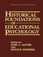 Historical foundations of educational psychology /