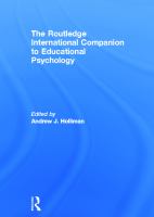 The Routledge international companion to educational psychology /