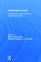 Learning to learn : international perspectives from theory and practice /