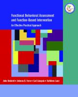 Functional behavioral assessment and function-based intervention : an effective, practical approach /