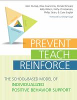 Prevent, teach, reinforce : the school-based model of individualized positive behavior support /