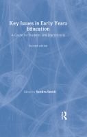 Key issues in early years education : a guide for students and practitioners /