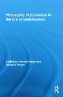 Philosophy of education in the era of globalization /