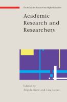 Academic research and researchers /