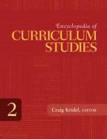 Encyclopedia of curriculum studies /