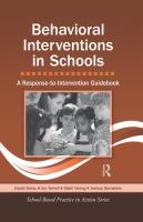 Behavioral interventions in schools : a response-to-intervention guidebook /