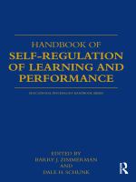 Handbook of self-regulation of learning and performance