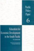 Education for economic development in the South Pacific /