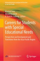 Careers for Students with Special Educational Needs Perspectives on Development and Transitions from the Asia-Pacific Region /