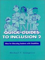 Quick-guides to inclusion. ideas for educating students with disabilities /