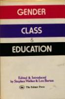 Gender class & education /