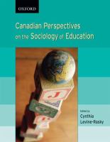 Canadian perspectives on the sociology of education /