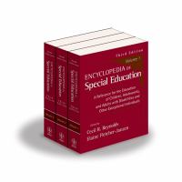 Encyclopedia of special education : a reference for the education of children, adolescents, and adults with disabilities and other exceptional individuals /