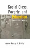 Social class, poverty, and education /