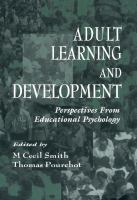 Adult learning and development : perspectives from educational psychology /